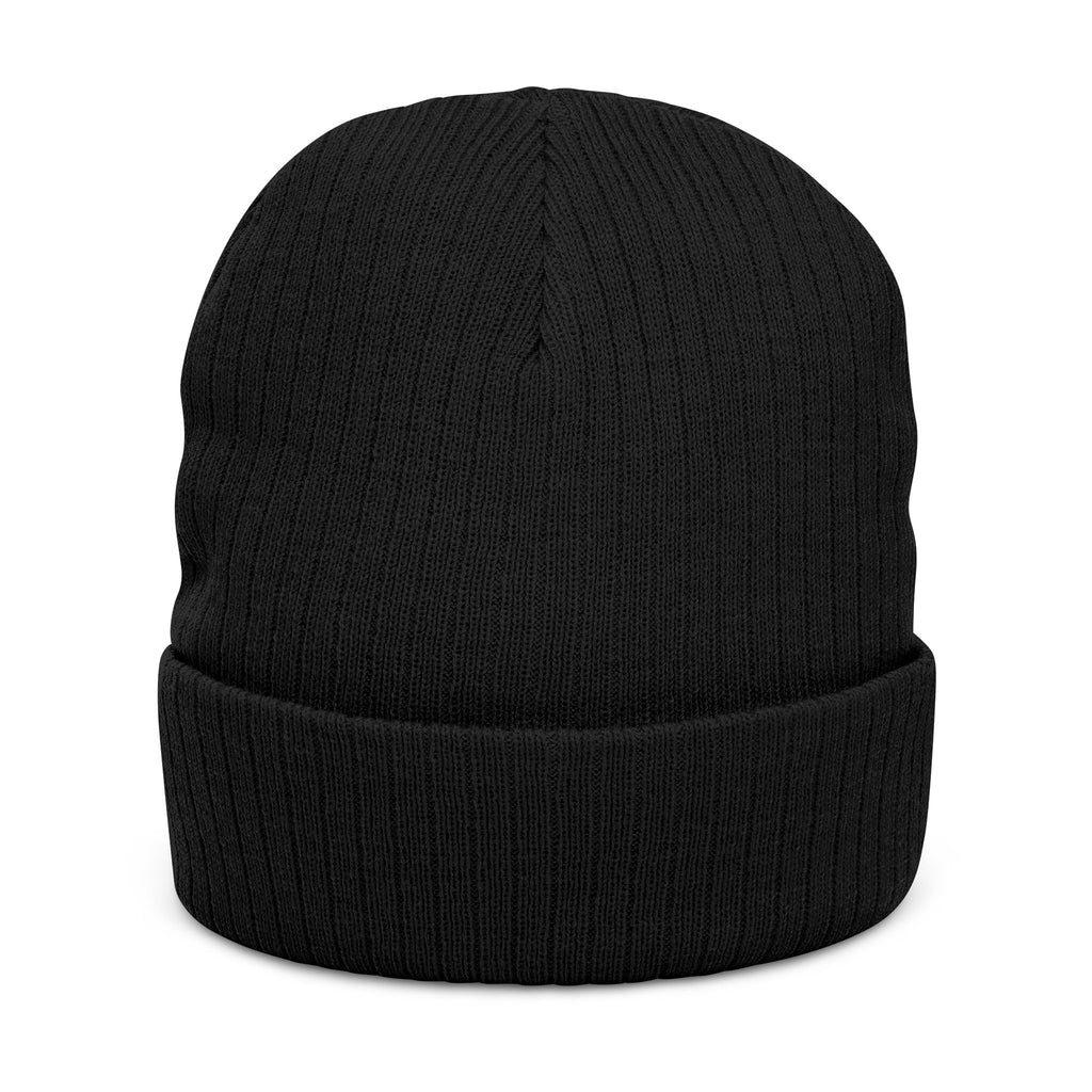 Embroidered 'Feral Termite' Ribbed Knit Beanie — Cozy Streetwear Winter Hat