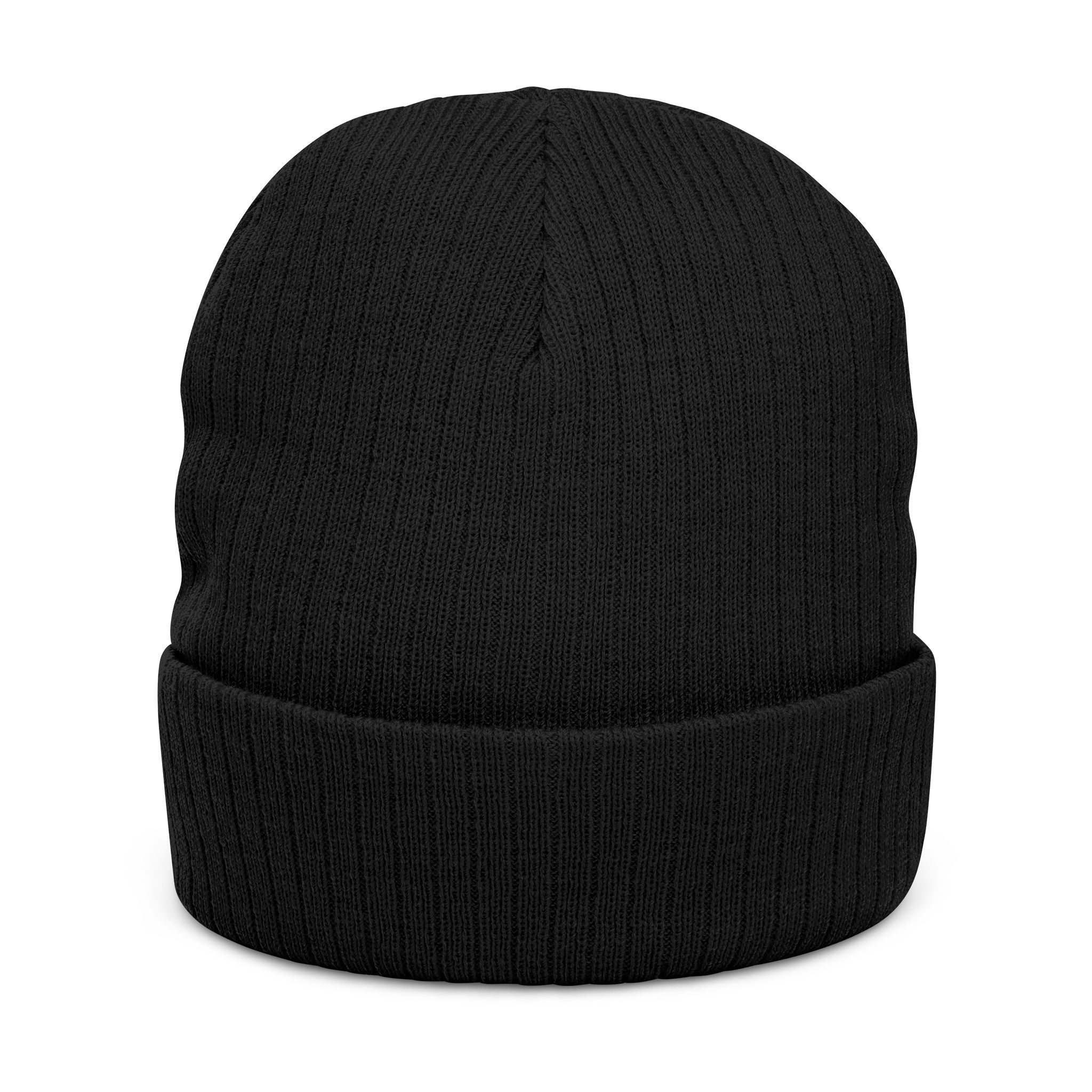 Embroidered 'Feral Termite' Ribbed Knit Beanie — Cozy Streetwear Winter Hat