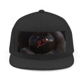 Black Snapback Hat with ’23 Pool Ball Graphic — Retro Billiards Streetwear