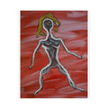 Abstract Figure Art Poster — Red Modern Figurative Rolled Poster-- Luci