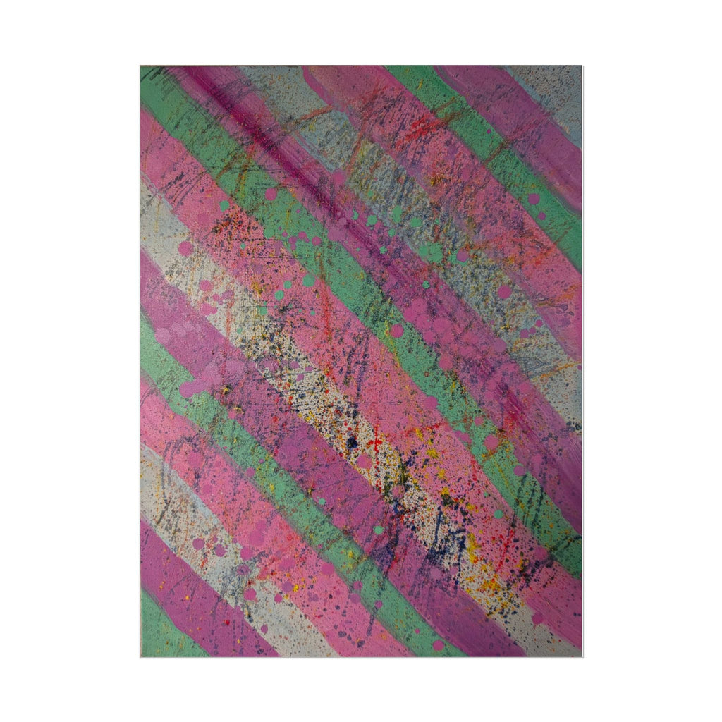 Abstract Neon Diagonal Stripe Poster