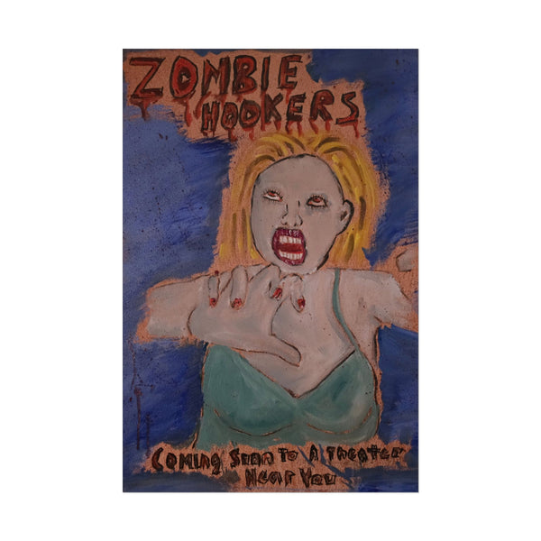 ZH1 - Mock Movie Horror Poster — Rolled Vintage-Style Zombie Art Print