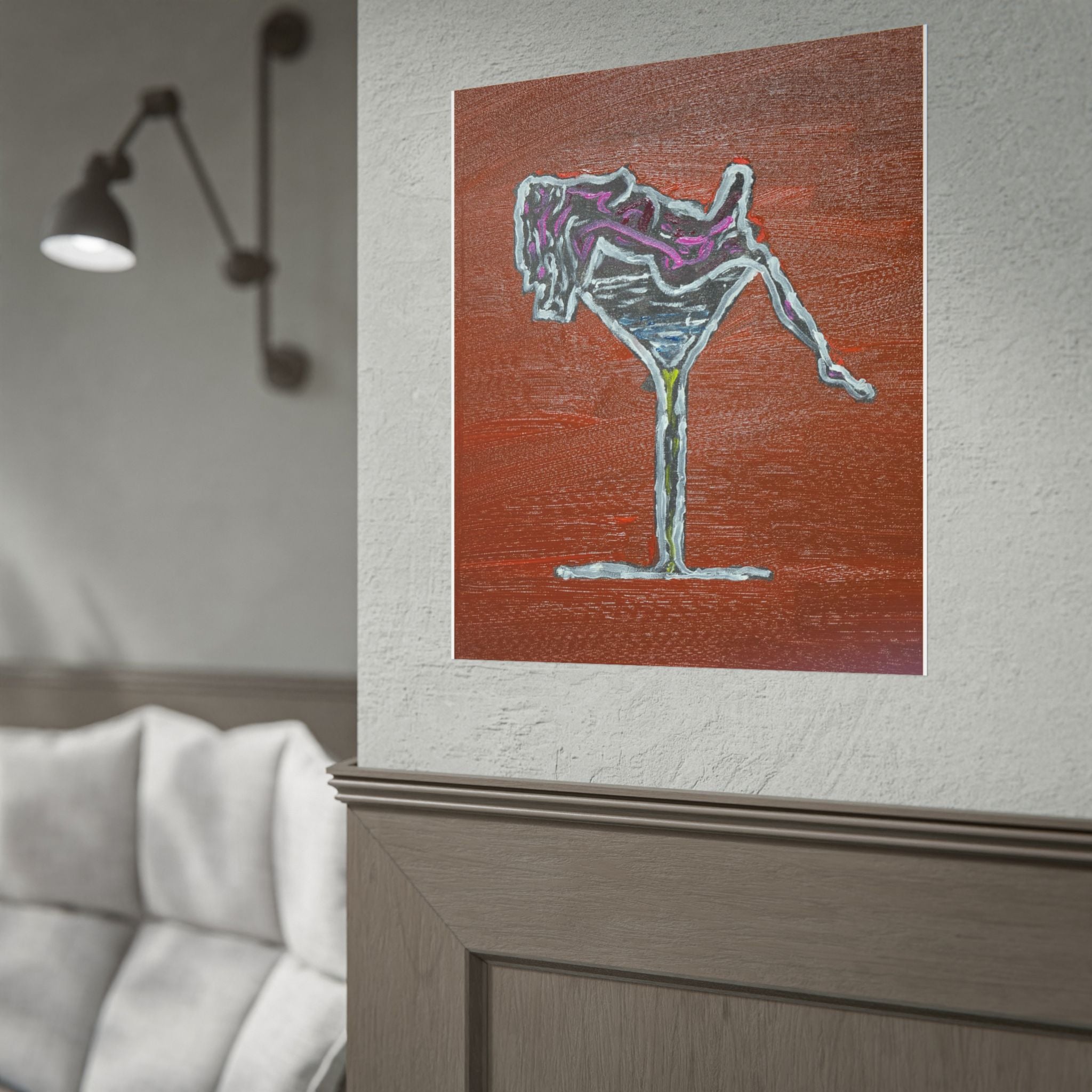 ProtoMartiniGirl Poster — Abstract Femme in Glass Art Print (Rolled Poster)