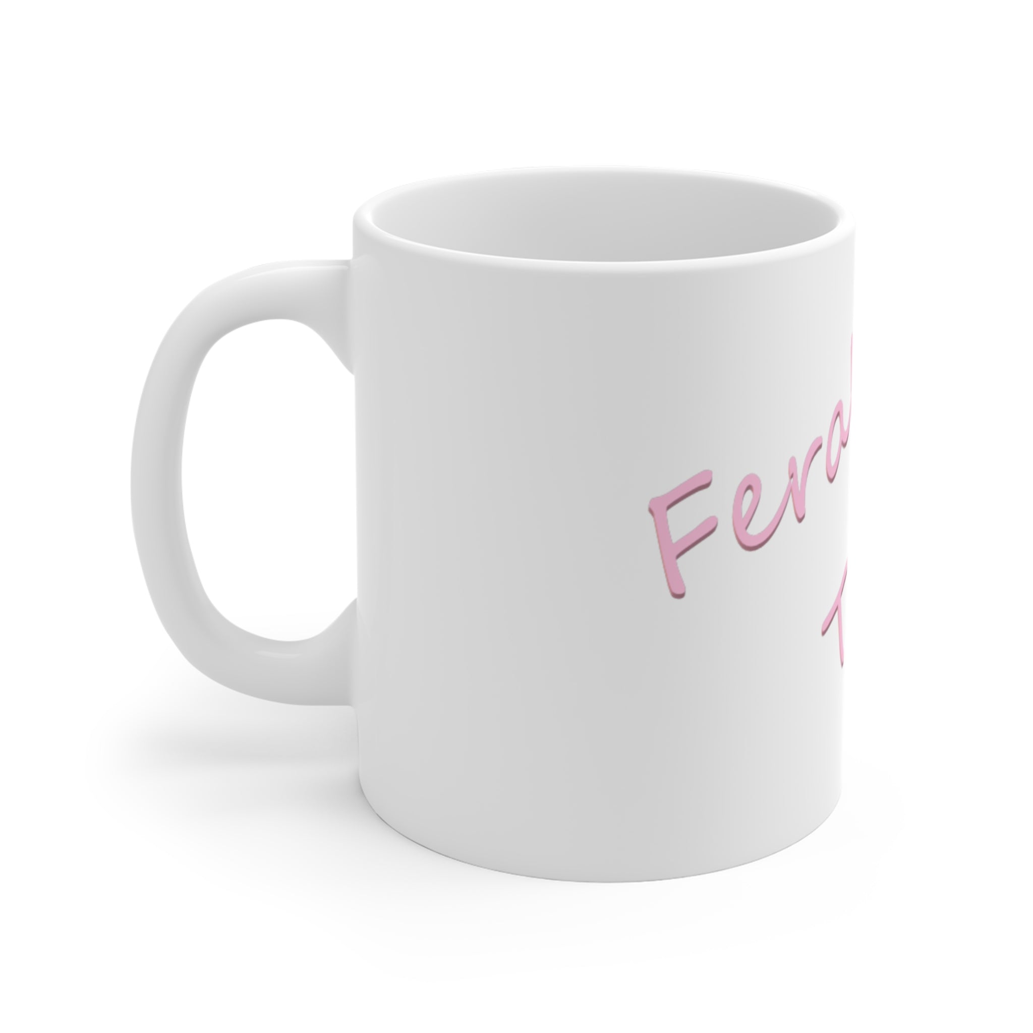 11oz Mug — 'Feral Termite' Pink Cursive Novelty Coffee Cup