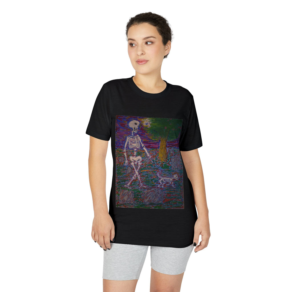 Skeleton Stroll T‑Shirt — 'Feral Termite' Gothic Art Tee
