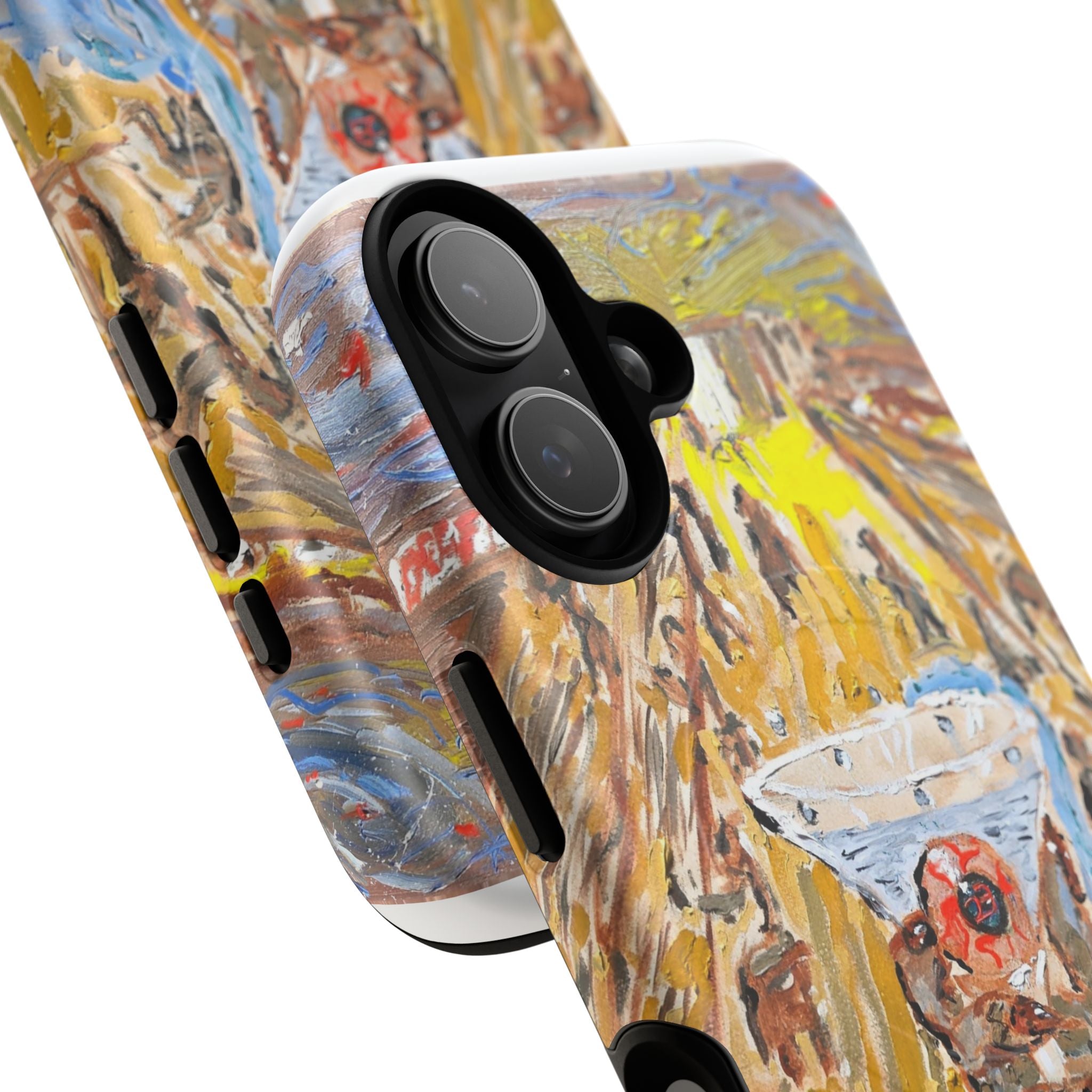 Artistic Wine Glass Phone Case — Colorful Painted Cocktail Tough Magnetic Case