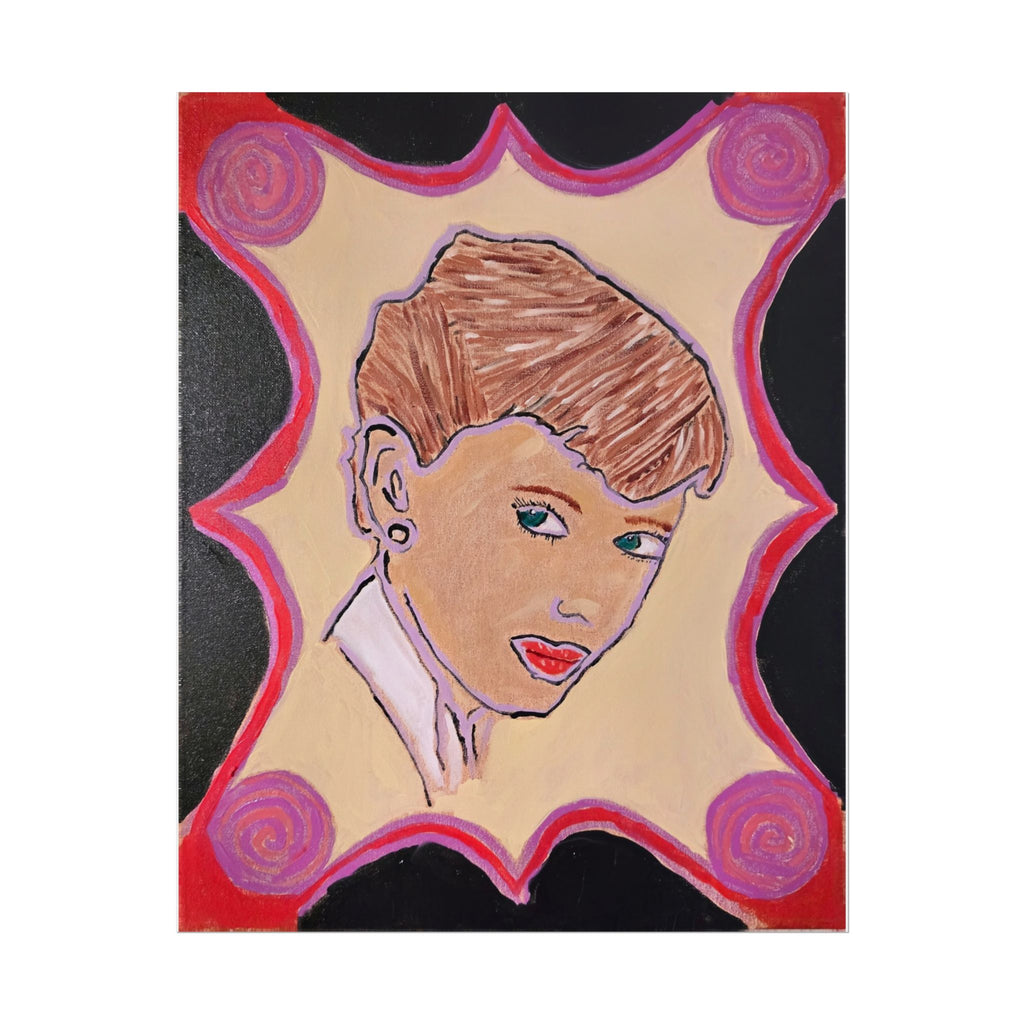 Rolled Poster — Hand-Drawn Retro Portrait Art Print