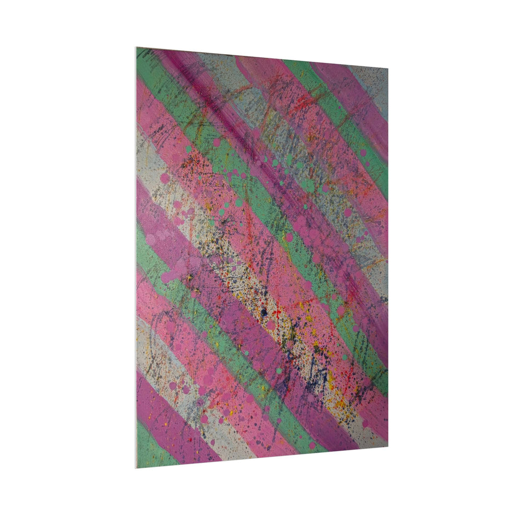 Abstract Neon Diagonal Stripe Poster