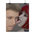 Rolled Poster — Gothic Cyberpunk Vampire Kiss Art Print -- Tasty Treat Digital Version