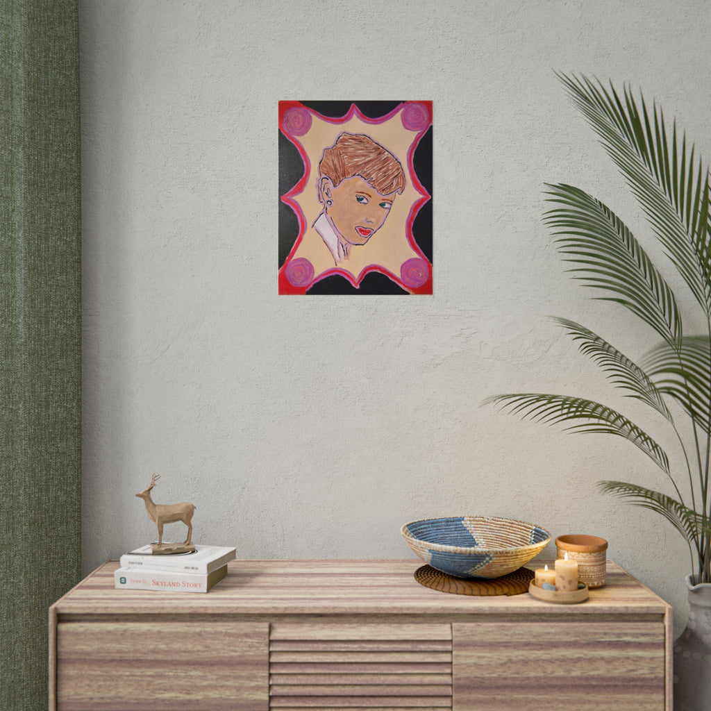 Rolled Poster — Hand-Drawn Retro Portrait Art Print