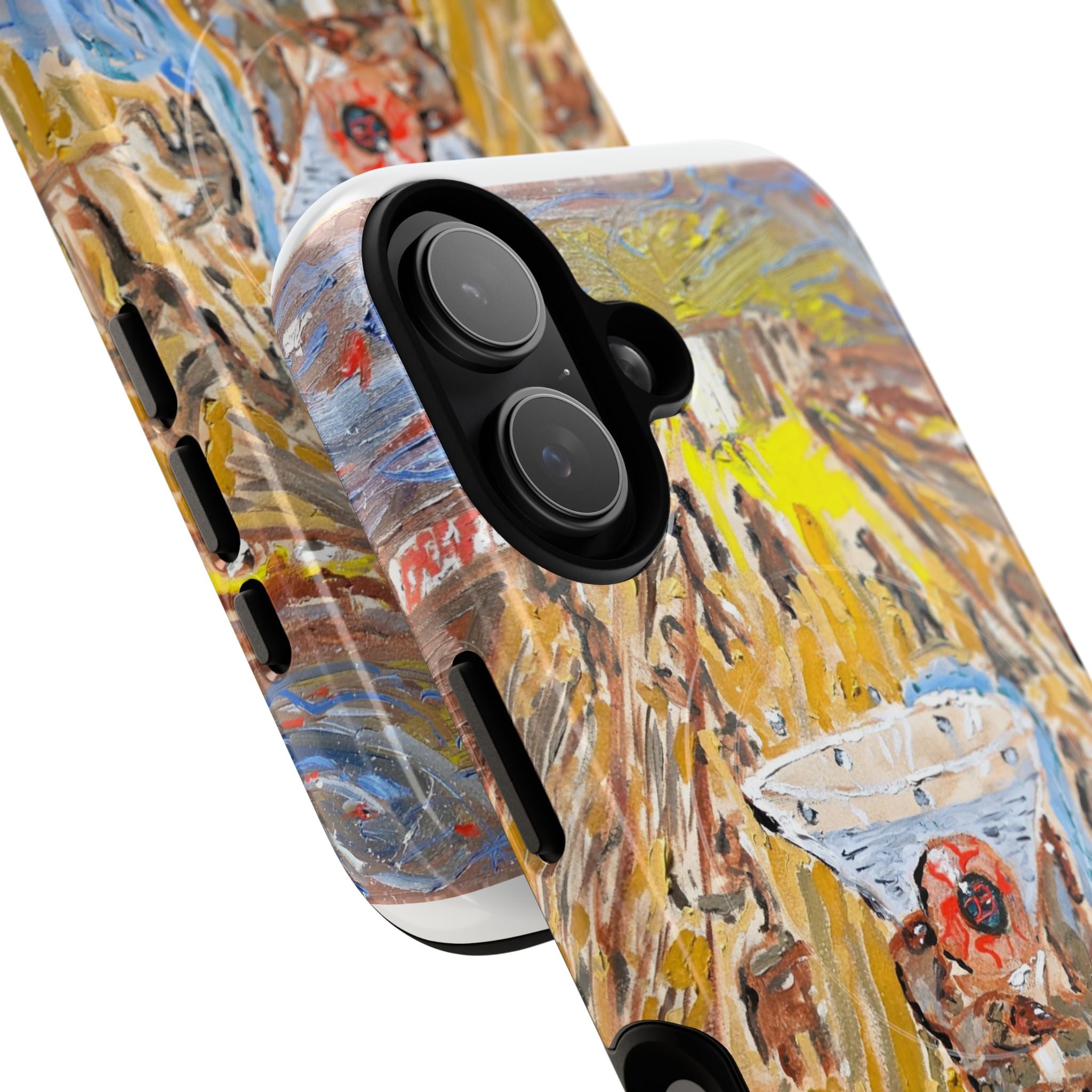 Artistic Wine Glass Phone Case — Colorful Painted Cocktail Tough Magnetic Case