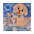 Kitty and Puppy Rolled Poster of Original Oil Painting.