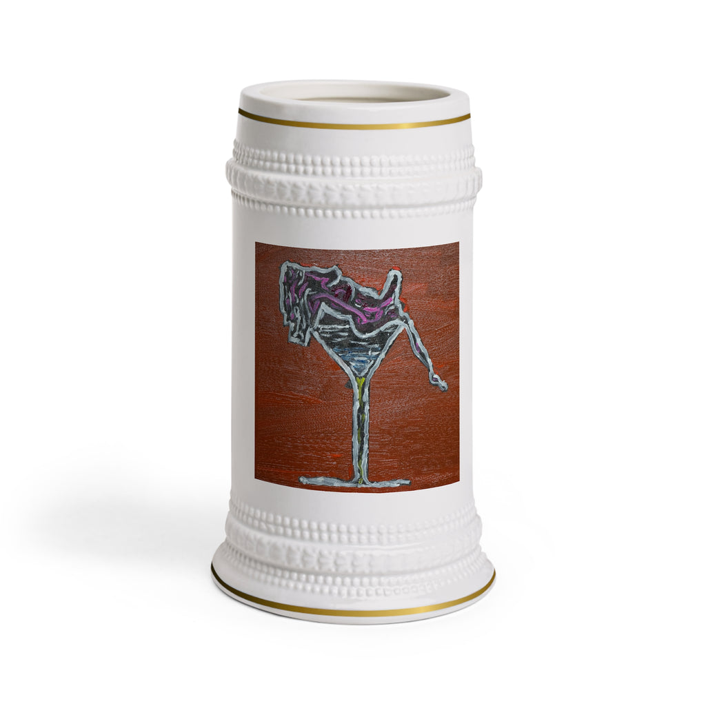 Beer Stein Mug — Retro Martini Silhouette Art Beer Stein