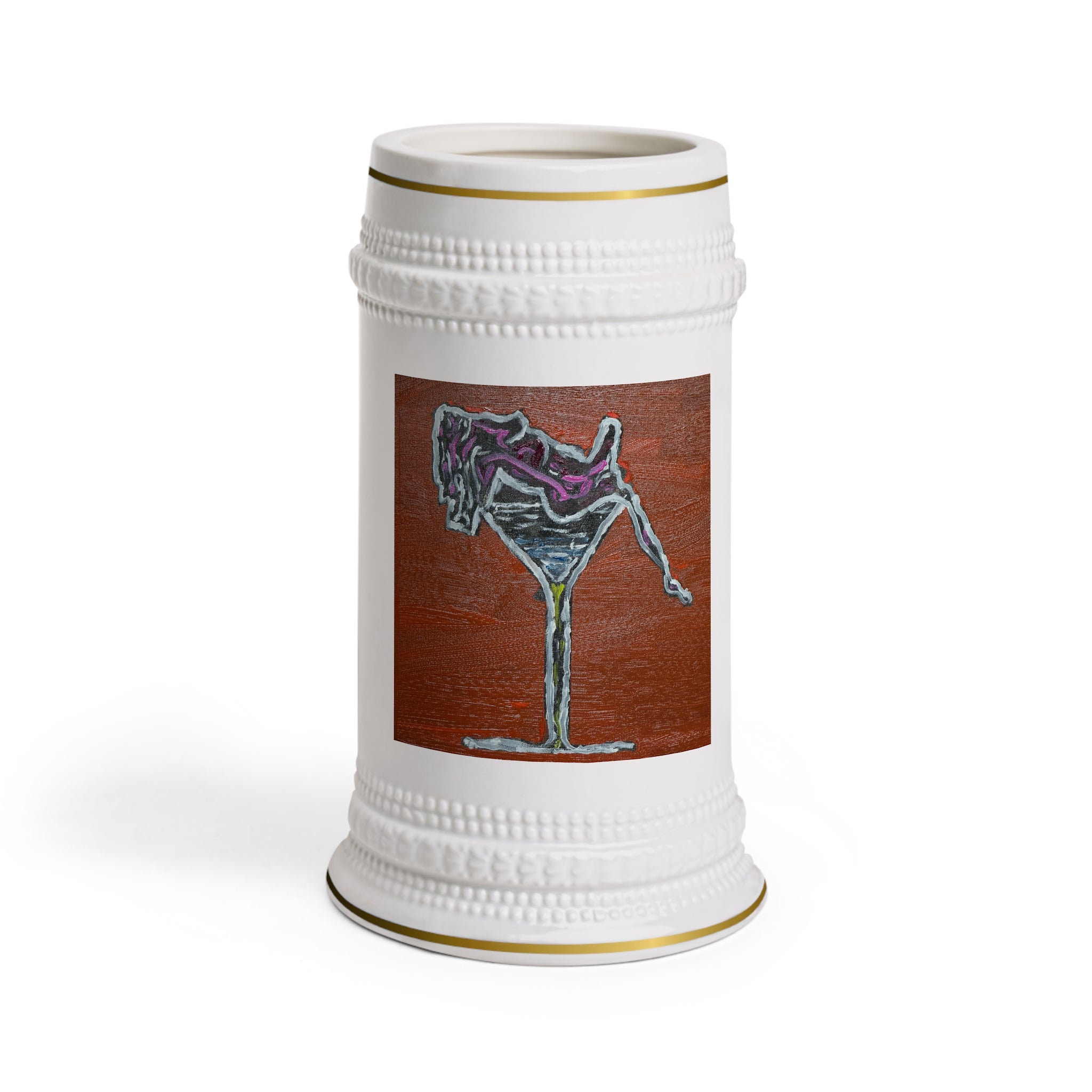 Beer Stein Mug — Retro Martini Silhouette Art Beer Stein