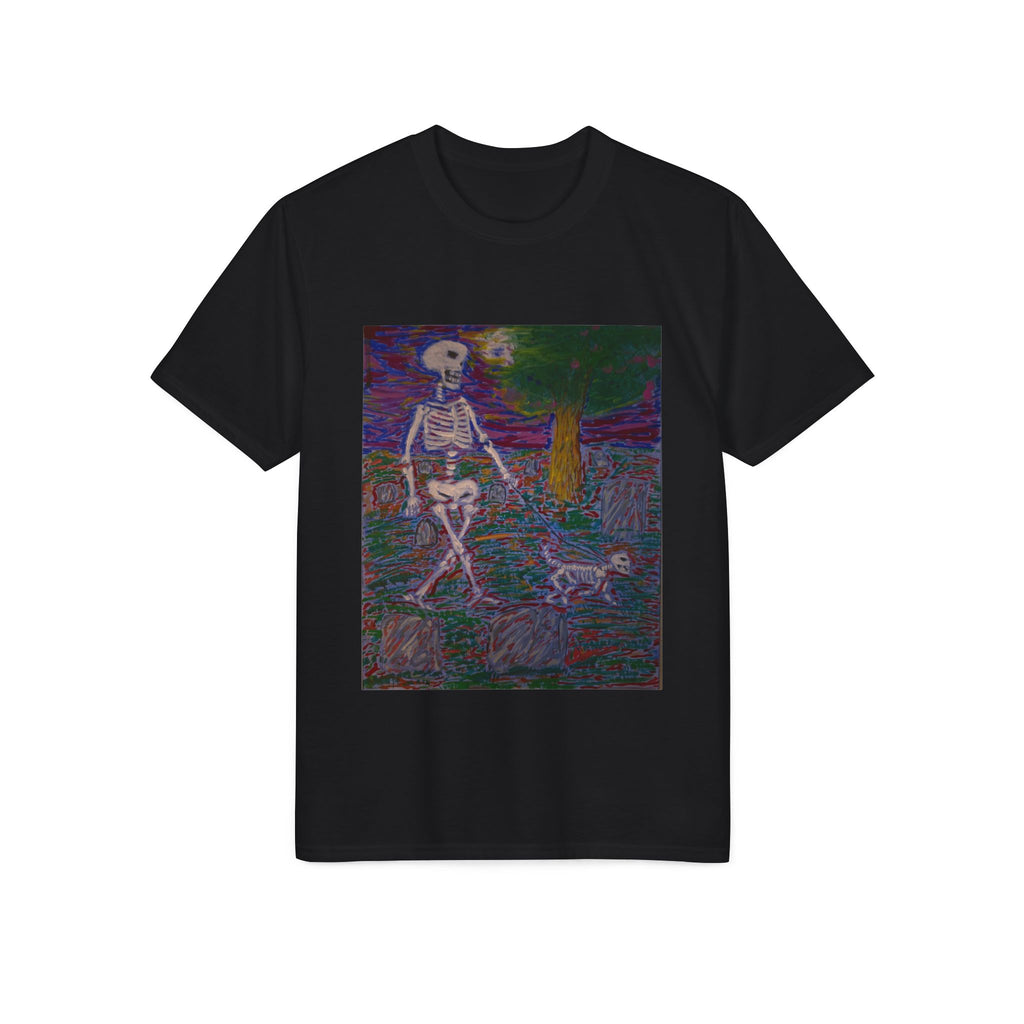 Skeleton Stroll T‑Shirt — 'Feral Termite' Gothic Art Tee