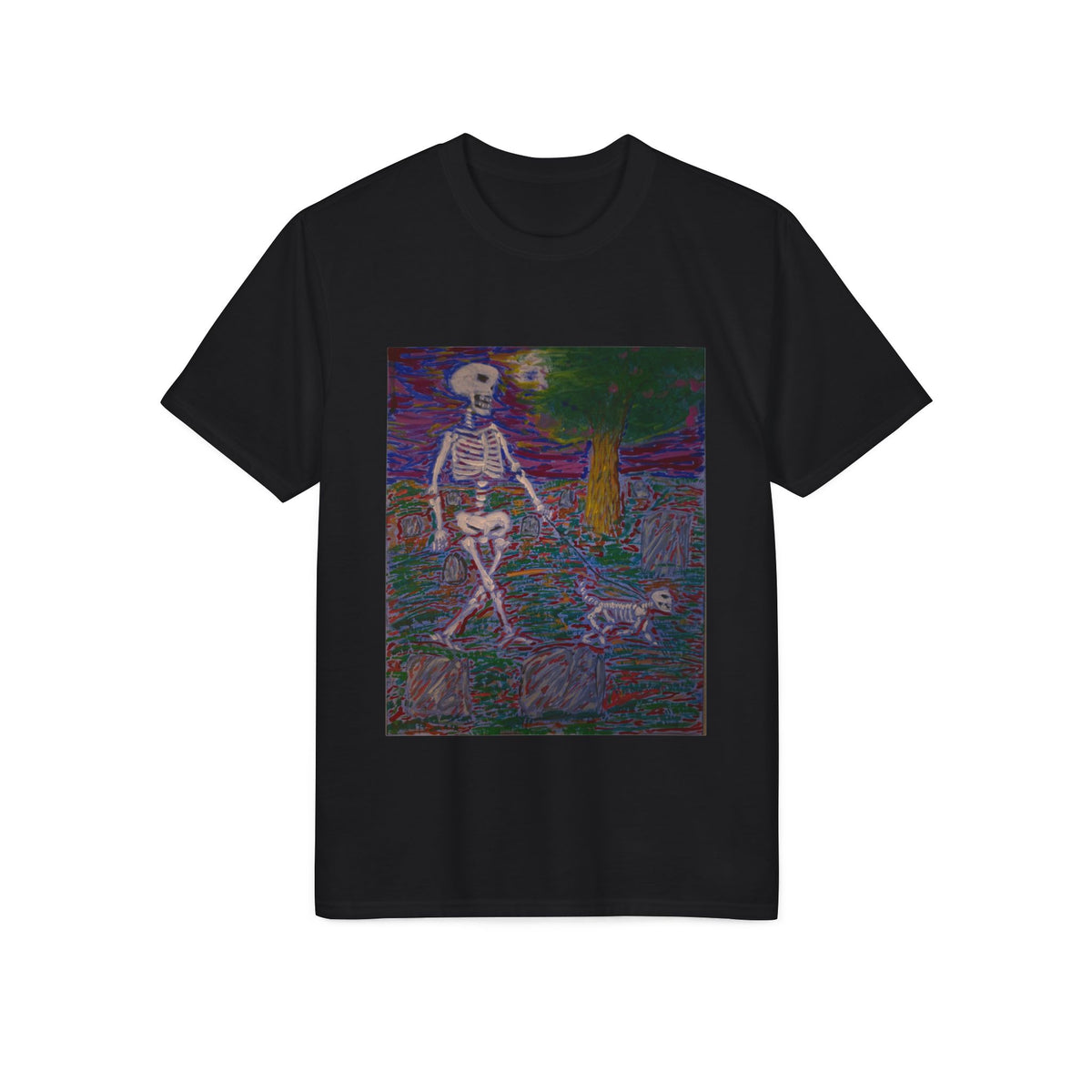 Skeleton Stroll T‑Shirt — 'Feral Termite' Gothic Art Tee