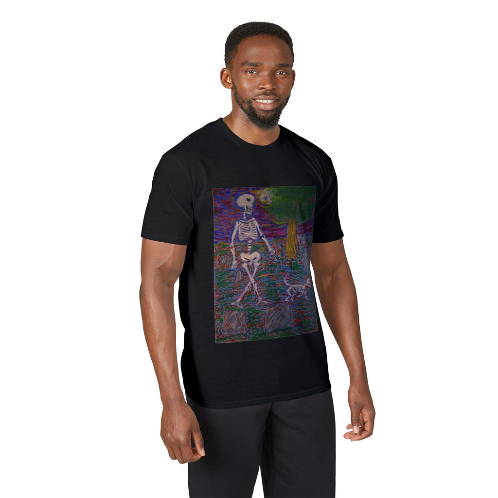 Skeleton Stroll T‑Shirt — 'Feral Termite' Gothic Art Tee