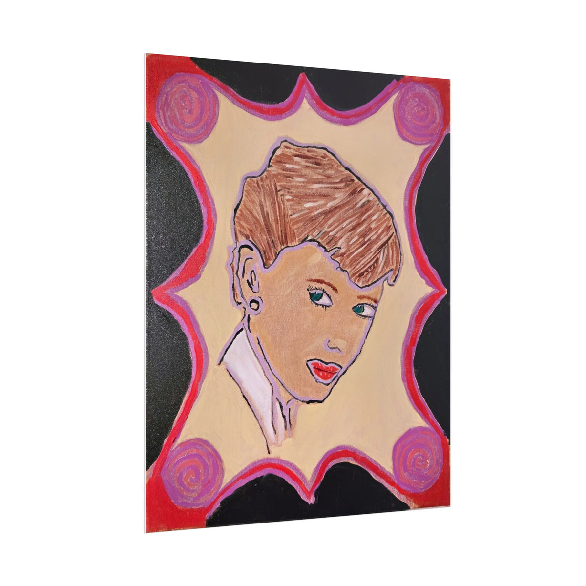 Rolled Poster — Hand-Drawn Retro Portrait Art Print